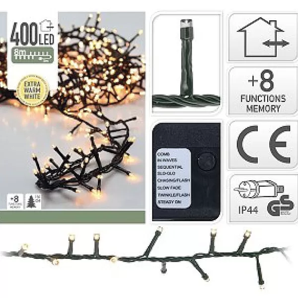 Decorative Lighting Clusterverlichting 400L Extra Warmwit> Kerstverlichting