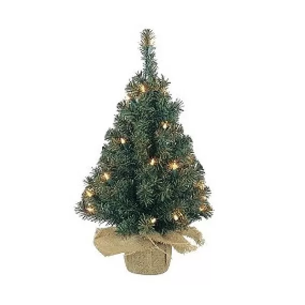 Everlands Mini Kunstkerstboom Jute Zak 90Cm 50 Led> Kleine Kunstkerstboom