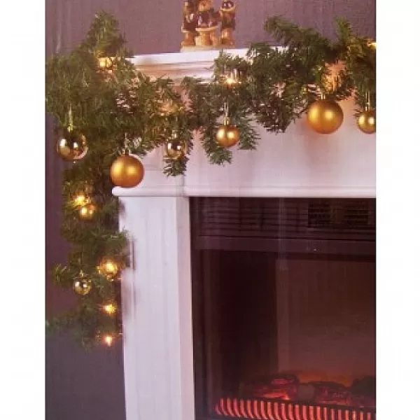 Home & Styling collection Guirlande Met Lampjes En Ballen Goud> Kerstverlichting