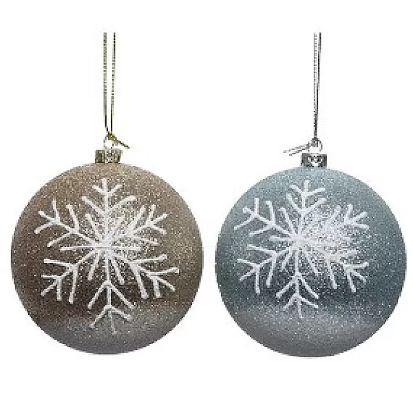 Decoris Kerstbal Kunststof O8Cm Glitter Assorti> Kerstballen