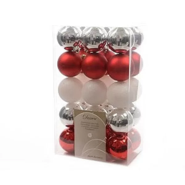 Decoris Kerstballen Kunststof Merrymix 60Mm 30 Stuks> Kerstballen