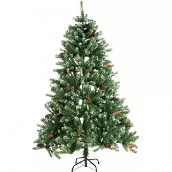 Christmas Gifts Kerstboom 150Cm 415 Tips Met Sneeuw En Dennenappels> Kunstkerstboom Zonder Verlichting