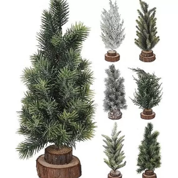 Snowflake Kerstboom 30Cm Op Houten Voet Assorti> Kleine Kunstkerstboom