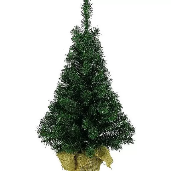 Everlands Kerstboom In Jute Zak 60Cm> Kleine Kunstkerstboom