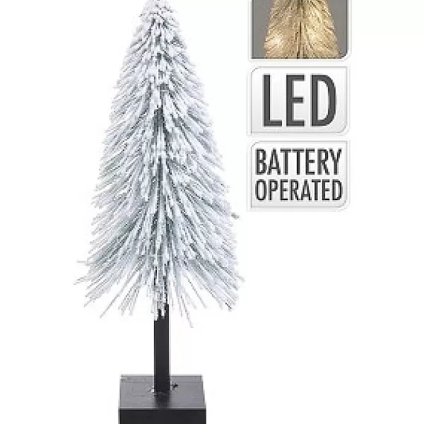 Snowflake Kerstboom Met Sneeuw En Led Lampen> Kleine Kunstkerstboom