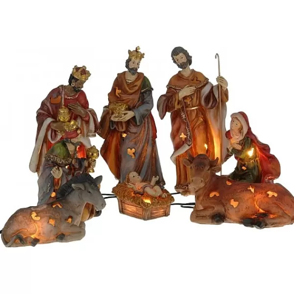 Decorative Lighting Kerstgroep Met Verlichting 20 Cm> Kerststal