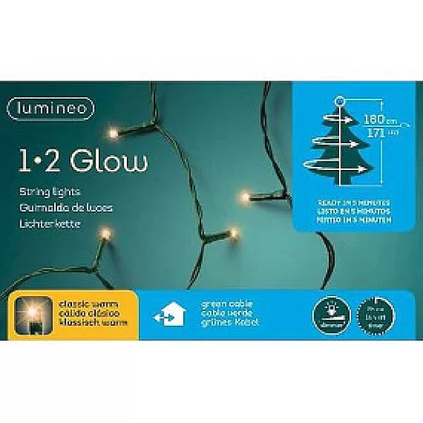 Lumineo Kerstverlichting 1-2 Glow 180Cm 171Xled> Kerstverlichting