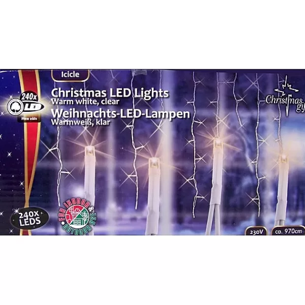 Christmas Gifts Kerstverlichting Ijspegels Wit 240 Leds> Kerstverlichting