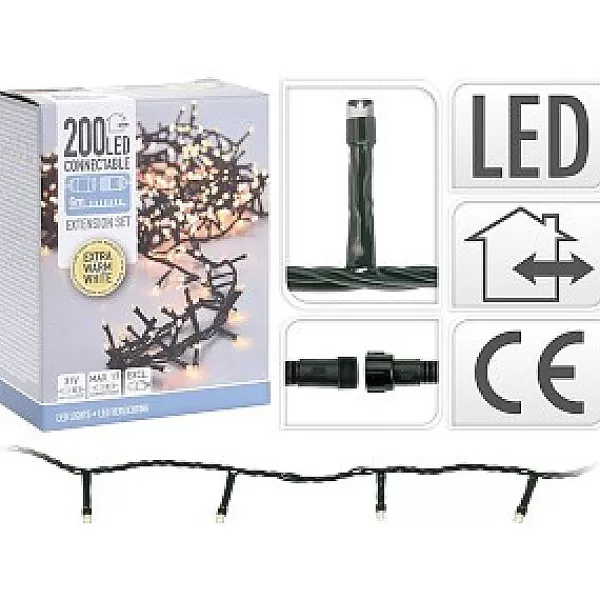 Decorative Lighting Koppelbaar 31V Clusterlicht Verleng 6M> Kerstverlichting