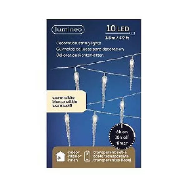 Lumineo Led Strengverlichting Icicle 180Cm> Kerstverlichting