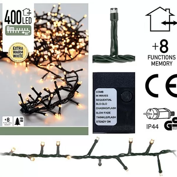 Decorative Lighting Micro Cluster 400 Led'S 8 Meter Warm Wit> Kerstverlichting