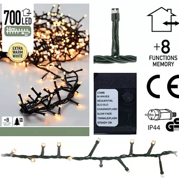 Decorative Lighting Micro Cluster 700 Led'S 14 Meter Warm Wit> Kerstverlichting