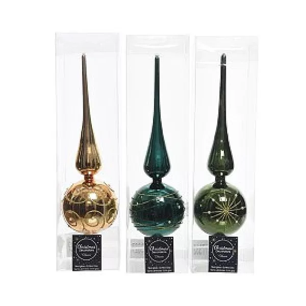 Decoris Piek Glas O8X31Cm Groen Of Goud> Piek