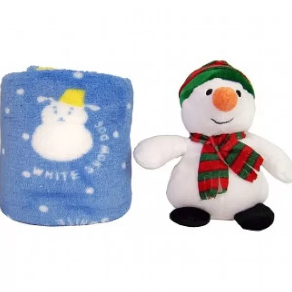 Christmas Gifts Pluche Sneeuwman Met Deken> Kerst Pluche