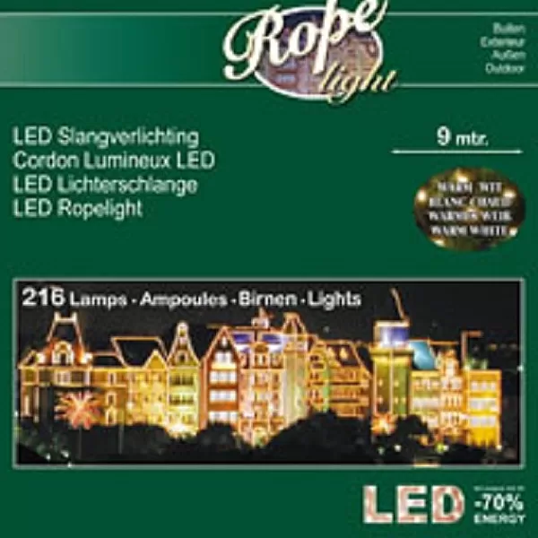 KSD Electrical Slangverlichting 216 Led Lampen Voor Buiten 9 Meter> Kerstverlichting