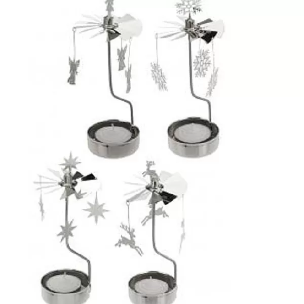 Home & Styling collection Theelichthouder Carrousel Zilver> Kaarsen En Lantaarns