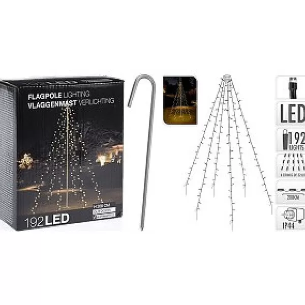 Snowflake Vlaggenmast Verlichting 192Led> Kerstverlichting